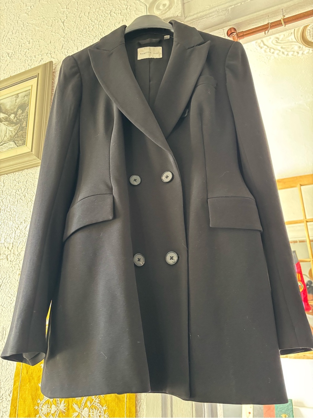 Aritzia - Babaton 1-10, BLack Double-Breasted Women's Blazer, size 10